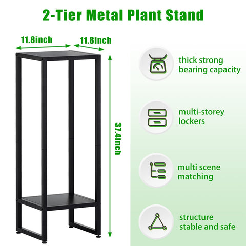 AMOOSON two-tier plant stand highlights layered arrangements for living rooms