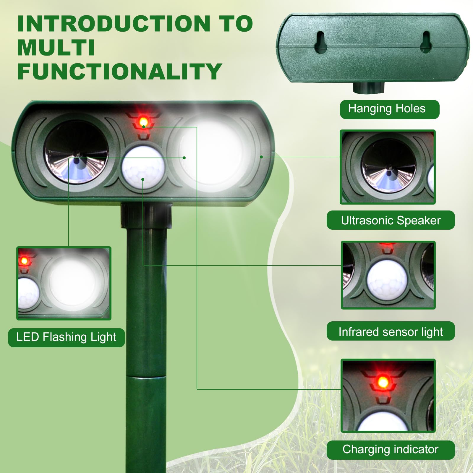 Amsqto IP67 waterproof housing withstands rain and weather.