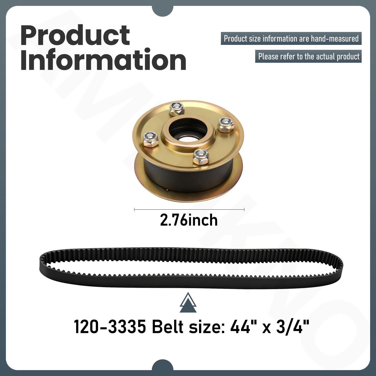 AMTHKNO 120-3335 belt kit in package ready for replacement