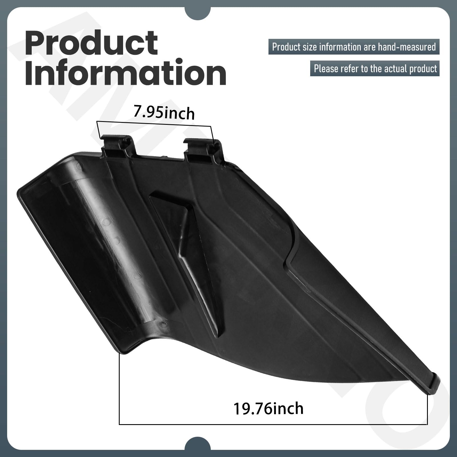 AMTHKNO deflector chute directs grass chips for cleaner mowing passes