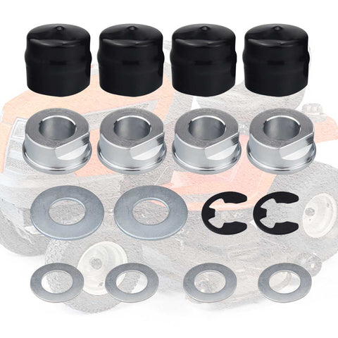 AMTHKNO E-clips securing wheel assembly during mowing
