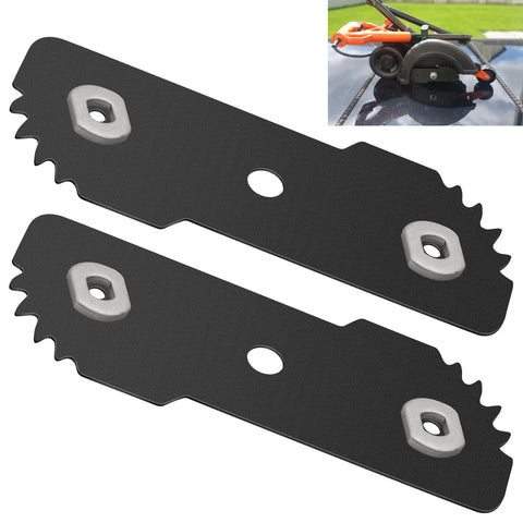 AMTHKNO EB-007 edge hog blade close-up shows hardened steel durability for tough edging.