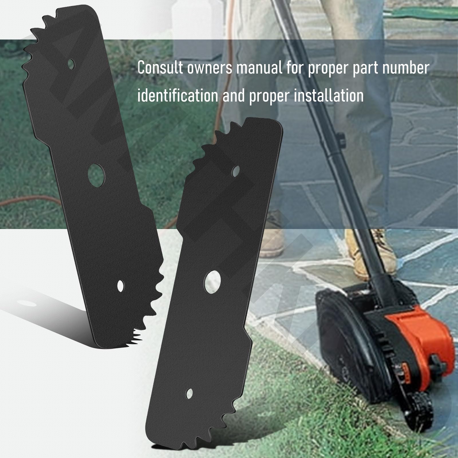 AMTHKNO serrated edge delivers clean cuts through turf