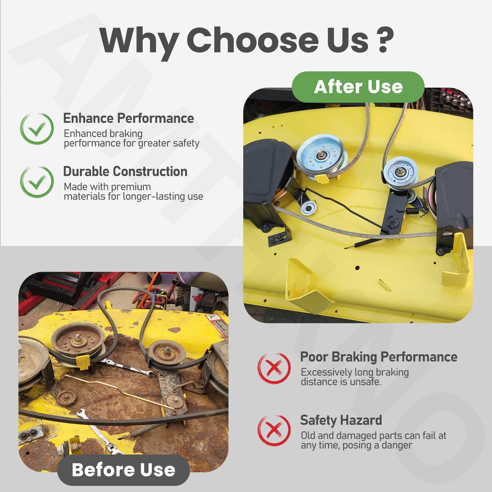 AMTHKNO brake pad kit retainer set shown for easy installation