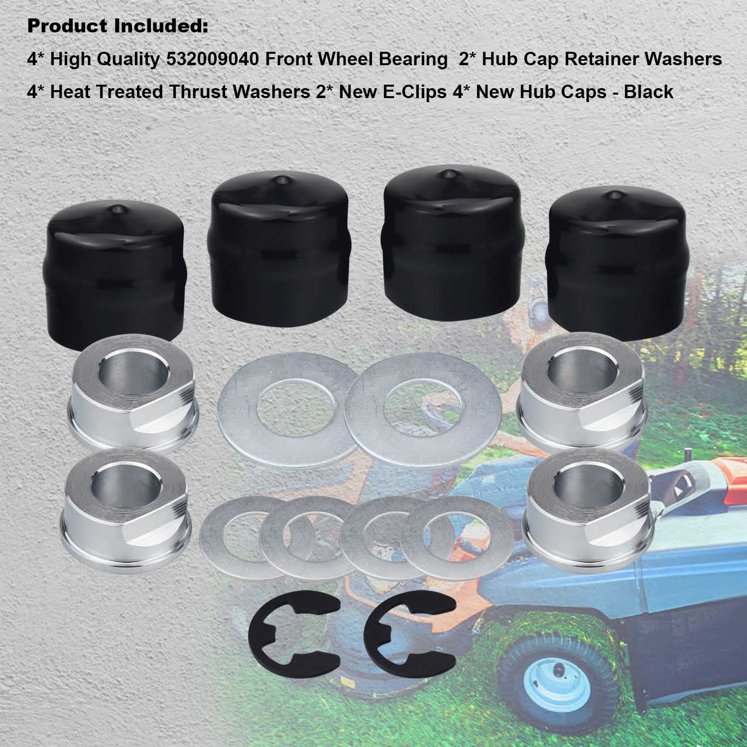 AMTHKNO black hub caps providing a clean finish and protection