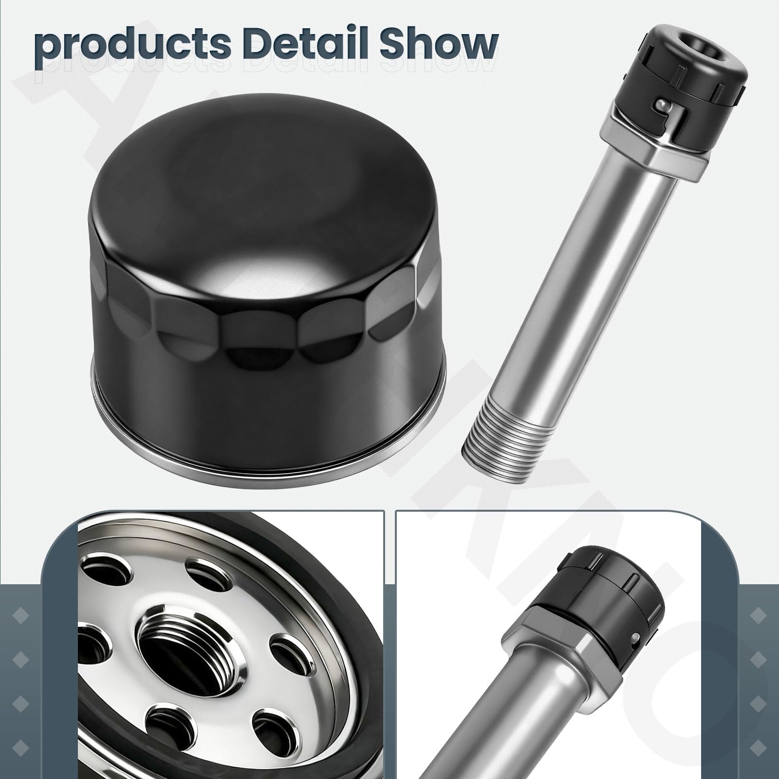 AMTHKNO oil filter side view showing rugged construction