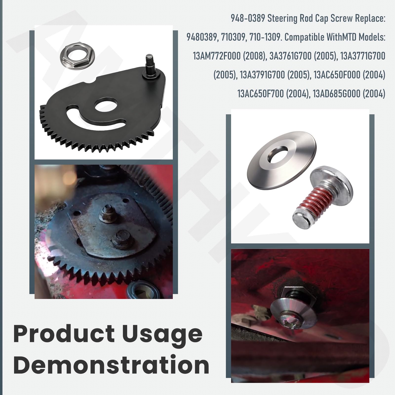 AMTHKNO pinion gear & bushing 941-0656A for smooth gear engagement.