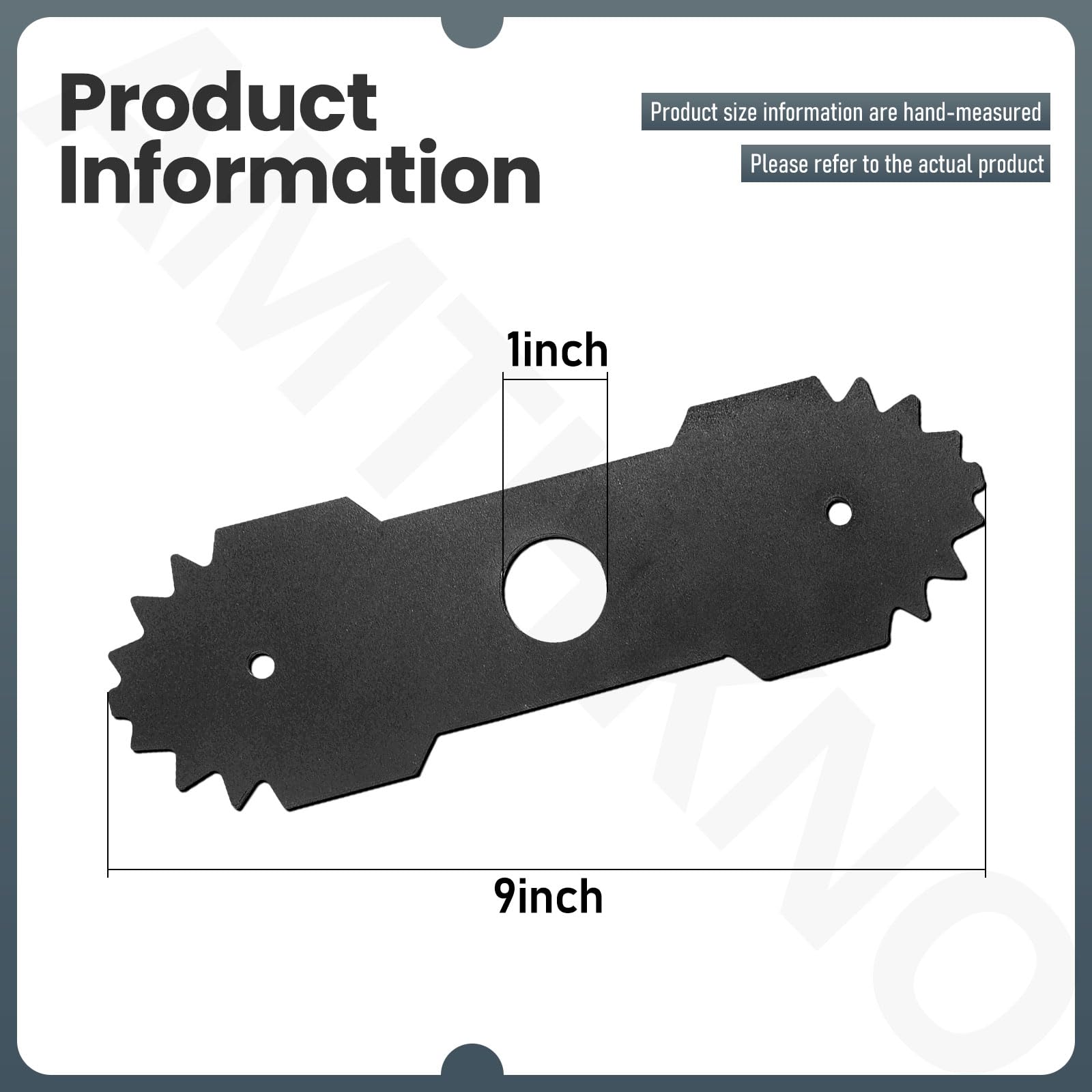 AMTHKNO quenched-steel edger blade close-up showing durable construction
