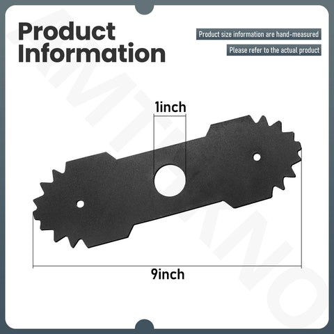 AMTHKNO quenched-steel edger blade close-up showing durable construction
