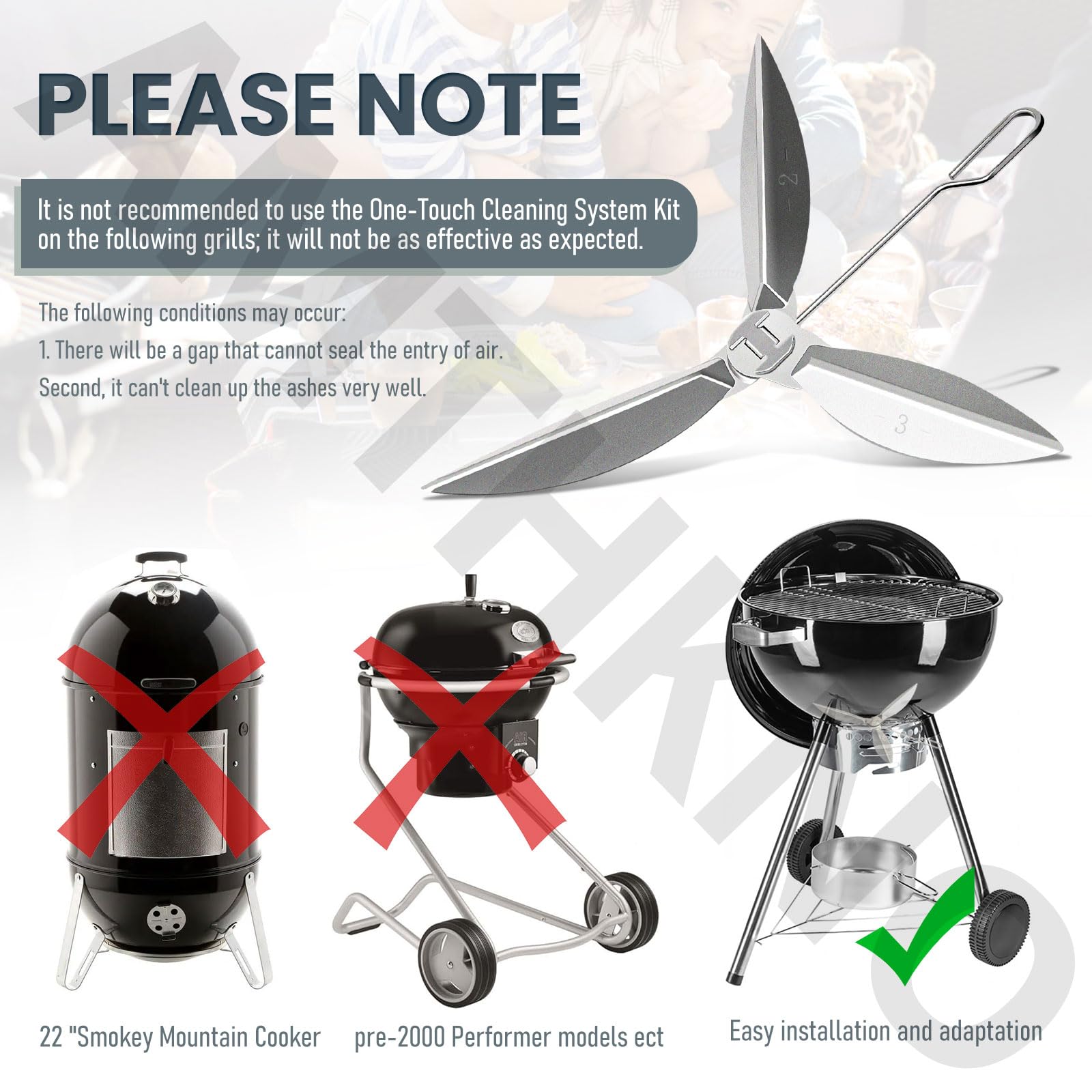 Compatible with 22.5-inch grills while avoiding certain older models