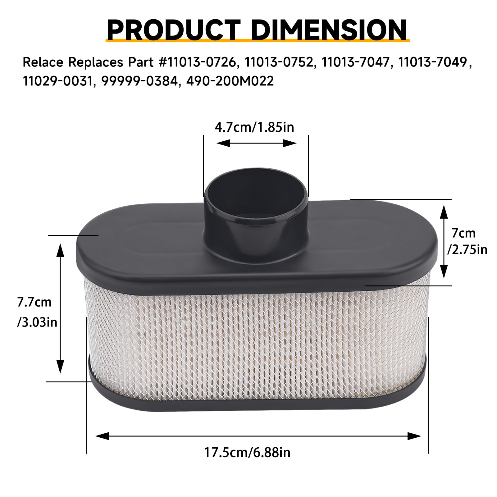 AMTOLXL air filter for Kawasaki FR651V/FR691V demonstrates compatibility and clean airflow.