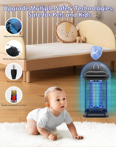 AMUFER Bug Zapper waterproof casing withstands outdoor weather
