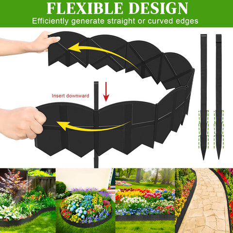 AMURS 6-inch tall landscape edging interlocks for a stable, durable boundary around beds.