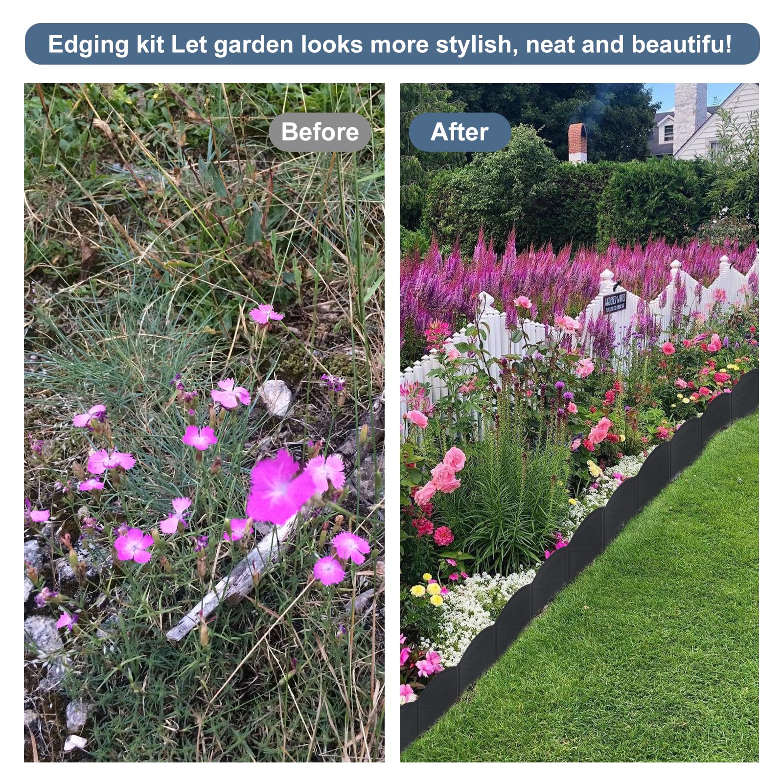 AMURS Garden Edging border definition for lawns, beds, and pathways