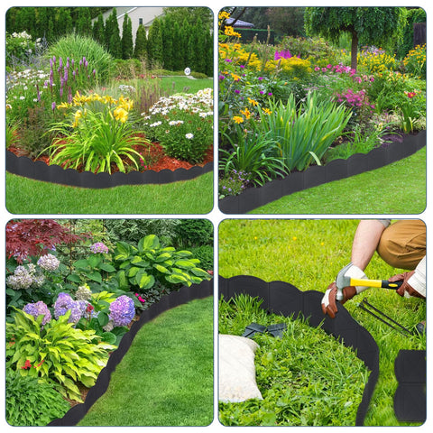 AMURS Garden Edging kit 20ft shows a complete no-dig border solution