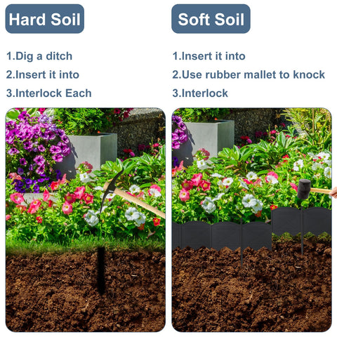 AMURS Garden Edging no-dig install simplifies border setup