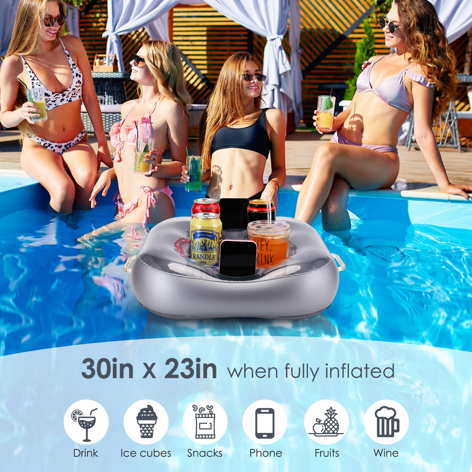 amusediy hot tub accessory inflates easily for quick party prep