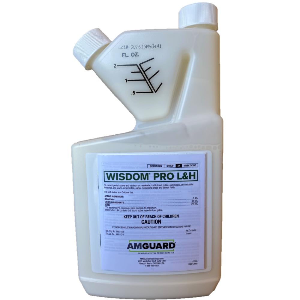 Amvac Wisdom Pro L&H bottle pour for indoor and outdoor pest control.
