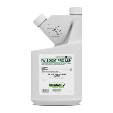 Amvac Wisdom Pro L&H quart container front view for easy identification.