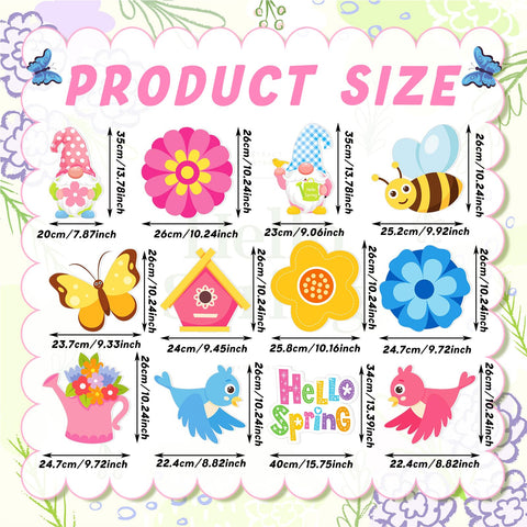 Amyhill Hello Spring signs with butterflies bring colorful seasonal energy.