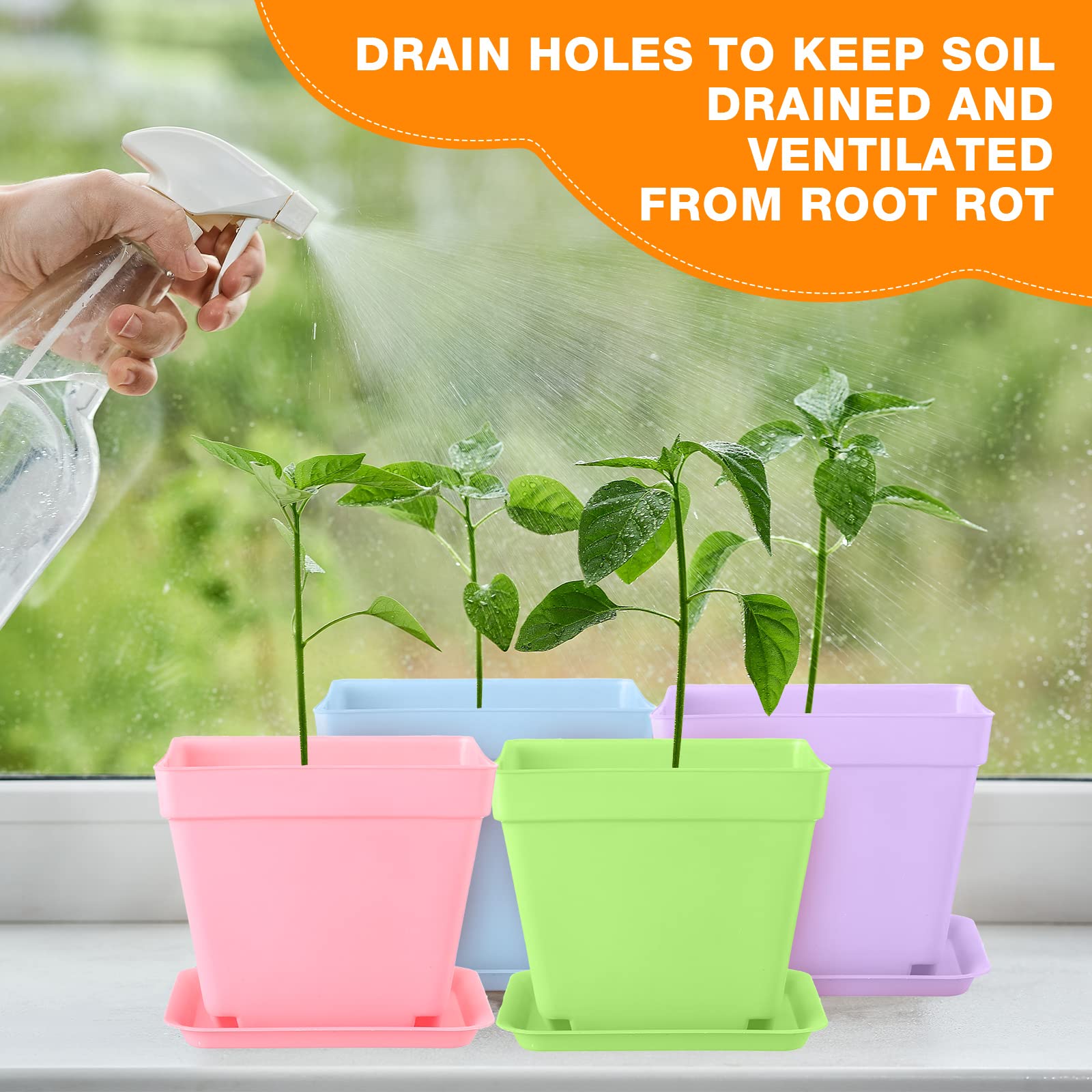 Amyhill drainage-hole pot for root health supports healthy growth.