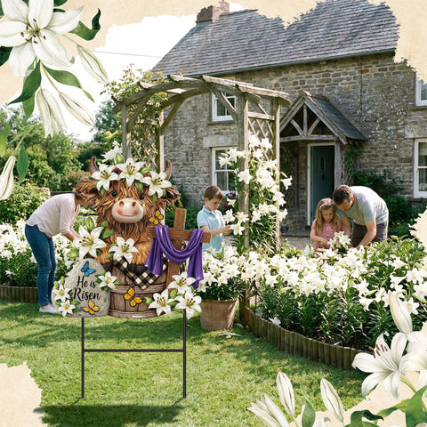 Amyhill Easter garden decor for lawn, patio or path to guide guests.