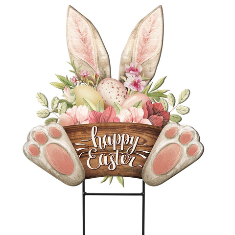 Amyhill bunny garden stake with Easter design enhances outdoor welcome.