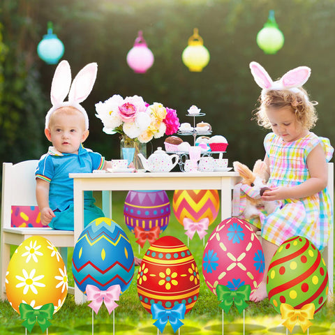 Amyhill large 7.1x11 inch eggs with 11-inch stakes.