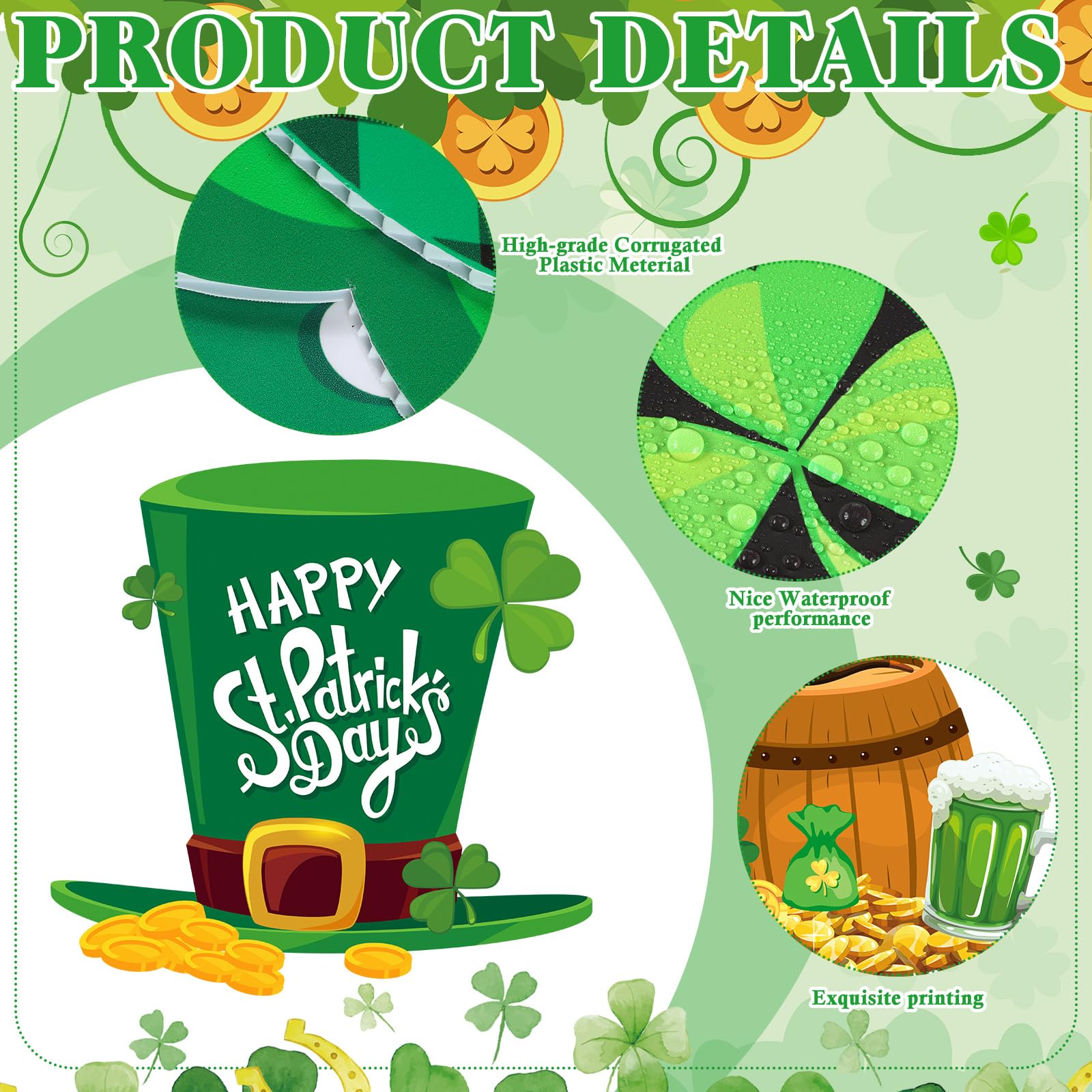Amyhill horseshoe yard sign provides a classic Irish luck accent.