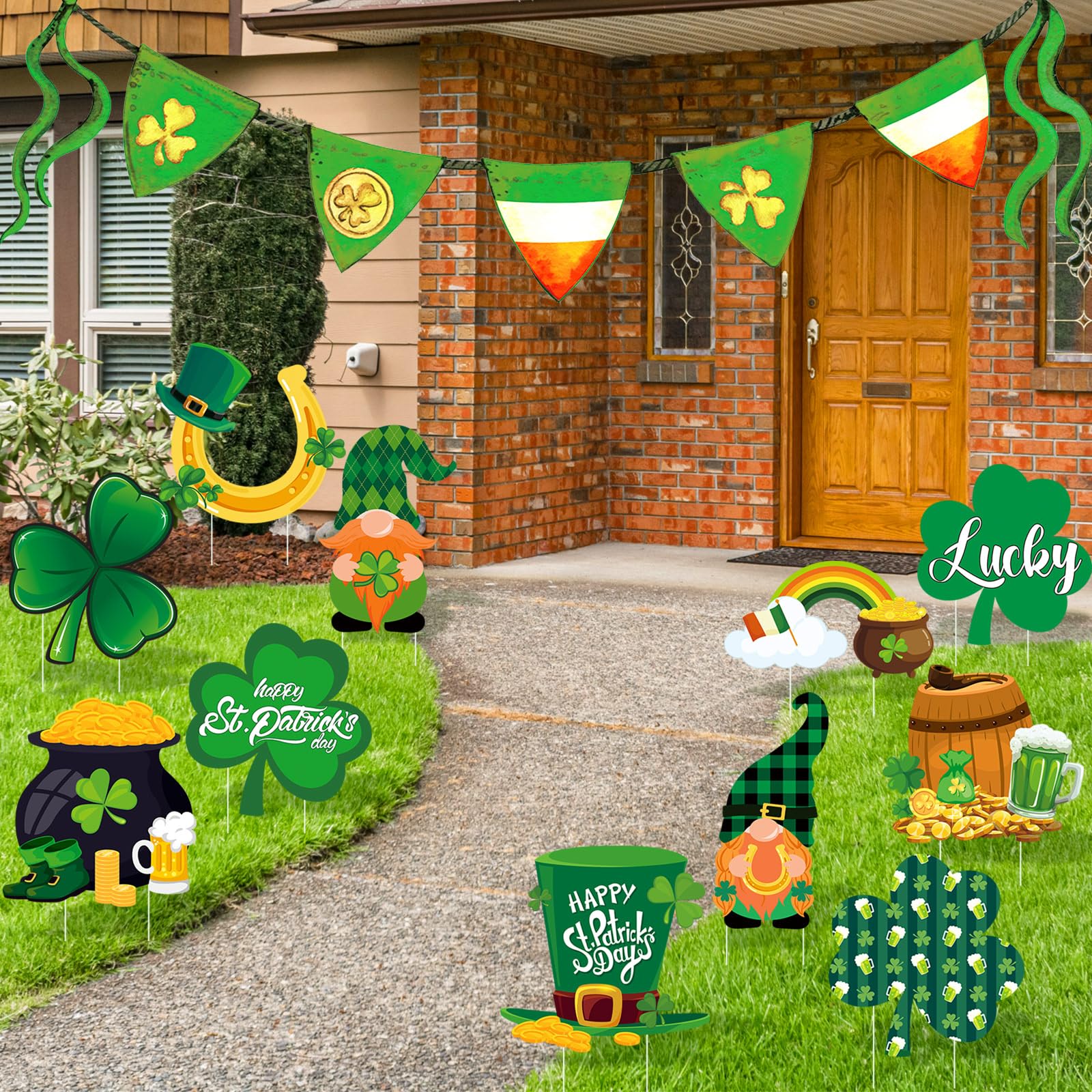 Amyhill welcome yard sign stake marks the entrance with style.