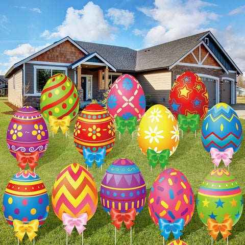 Amyhill stakes and setup kit keep Easter signs standing.