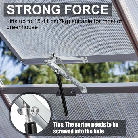 Amylove wind-resistant greenhouse vent opener remains stable in breezy conditions
