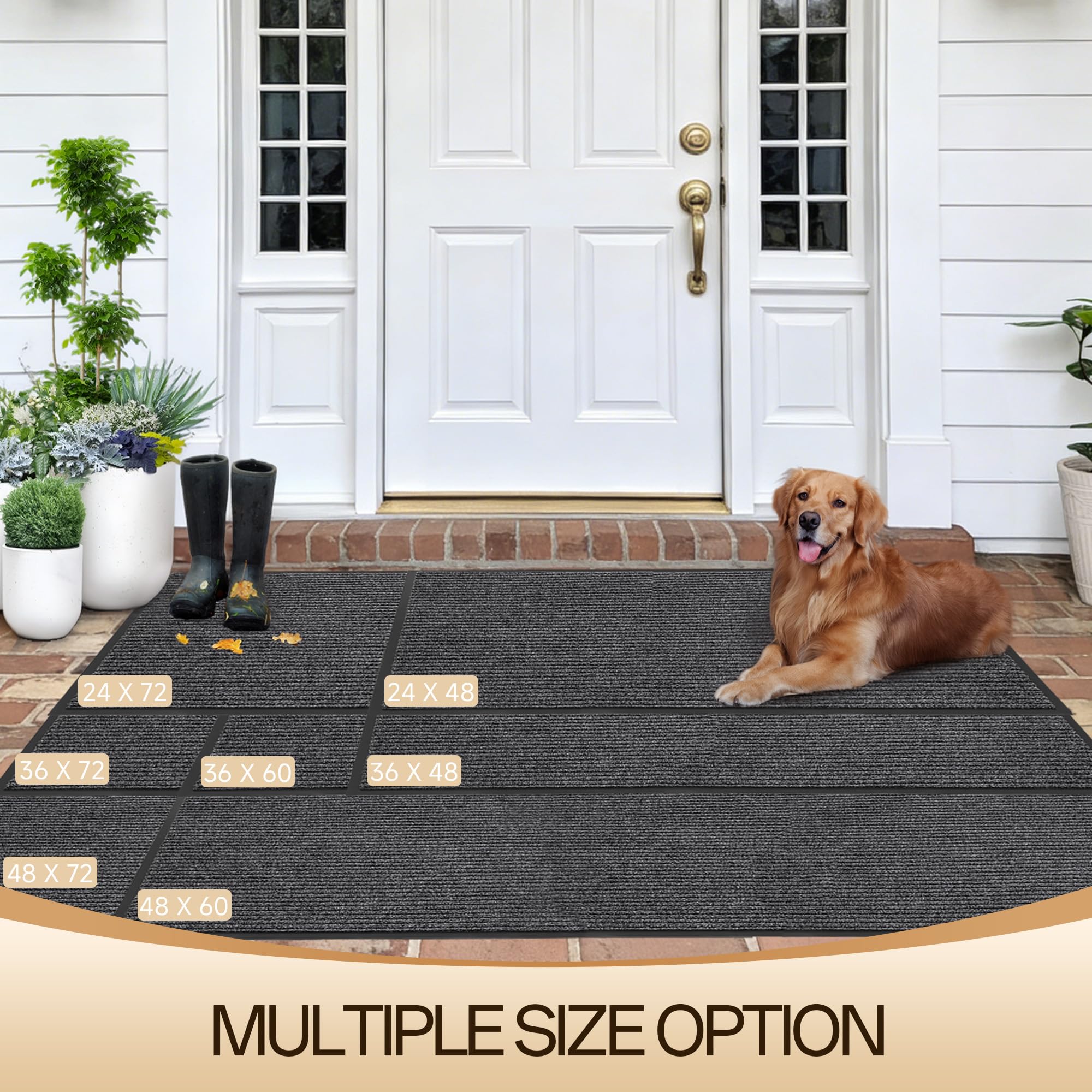 Amyracel deep-grooves door mat captures dirt and moisture to keep entry clean.