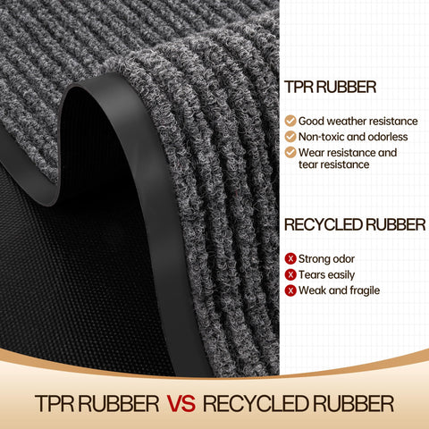 Amyracel easy-clean doormat cleans quickly with vacuum or rinse.