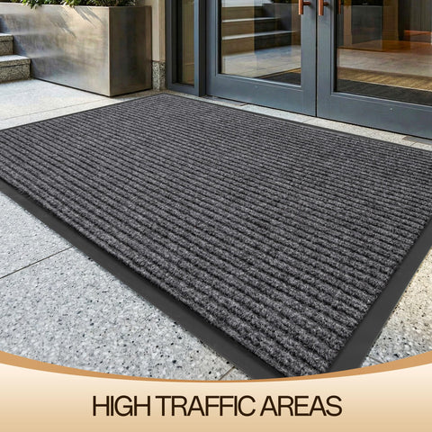 Amyracel heavy-duty mat withstands high foot traffic for busy areas.