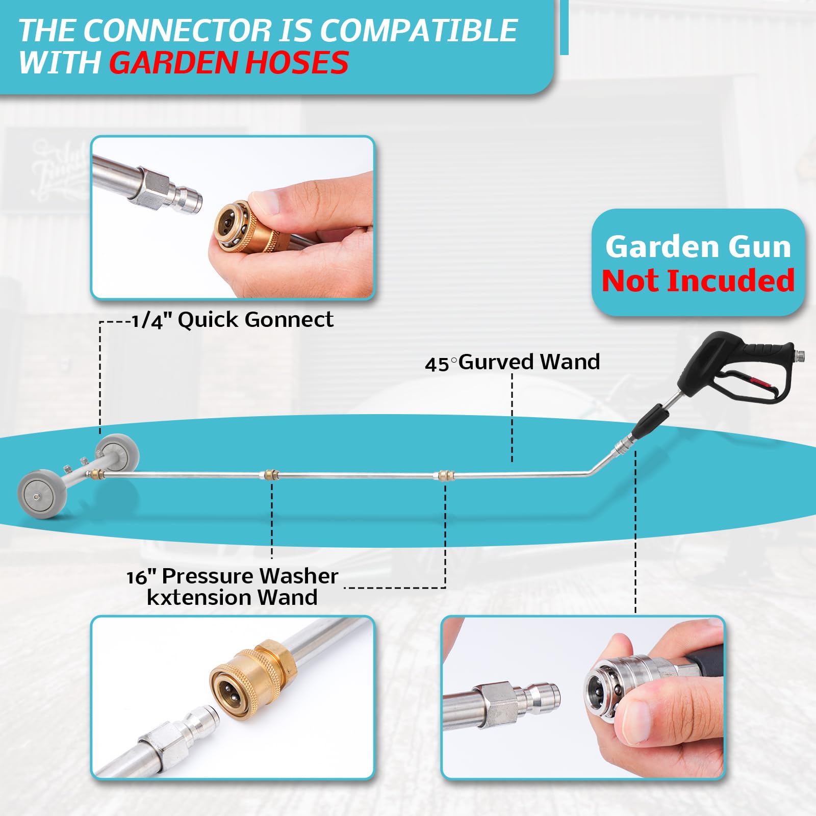 AMZCOM straight extension wand enables direct reach to chassis surfaces
