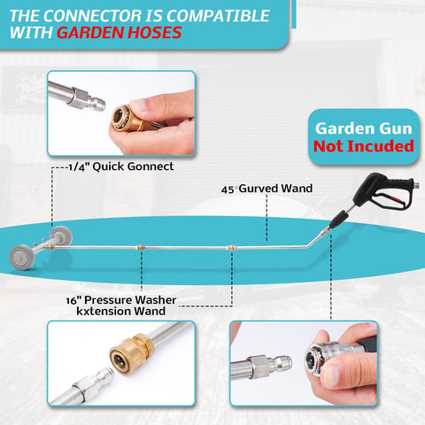 AMZCOM straight extension wand enables direct reach to chassis surfaces
