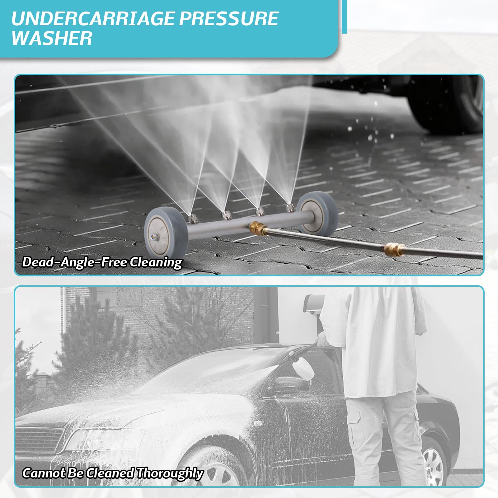 AMZCOM quick-connect system for fast setup with pressure washers