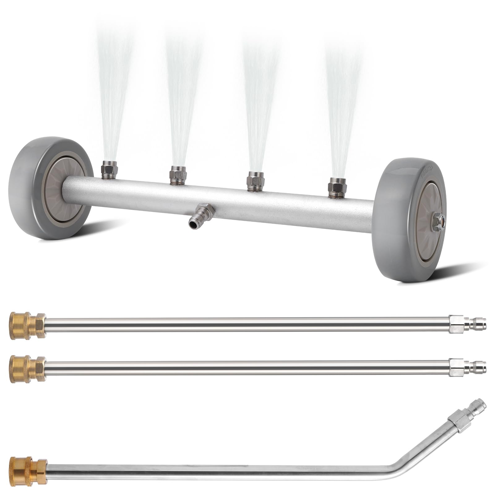 AMZCOM undercarriage cleaner with 16inch head for thorough vehicle underside cleaning