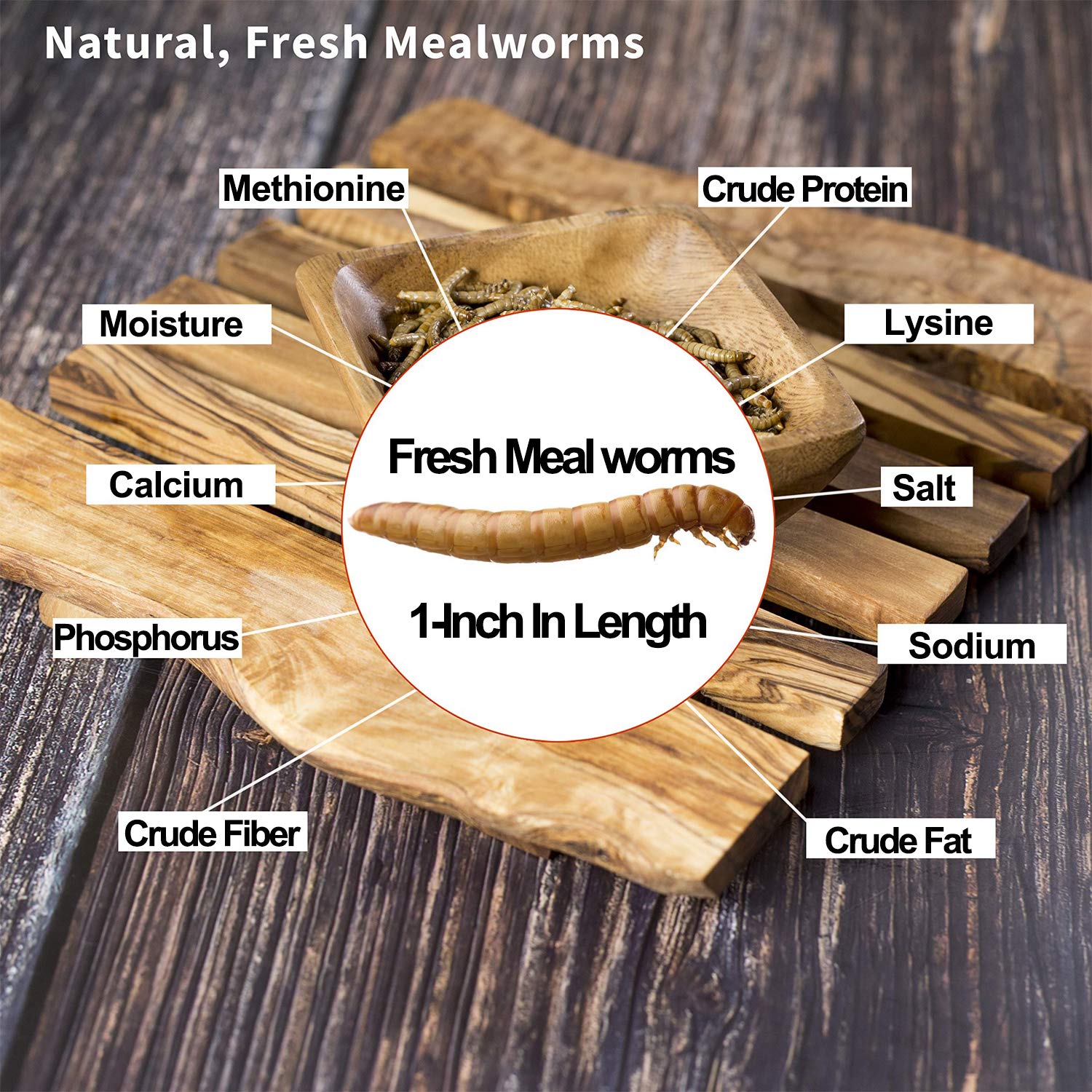Amzey Mealworms no preservatives, natural and non-GMO option.