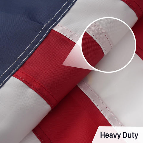 AMZFLAG heavy-duty polyester flag designed for outdoor resilience