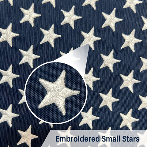 AMZFLAG heavy-duty flag withstands strong winds on water.