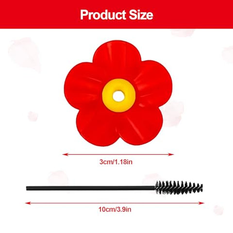 Amzlysdok hummingbird feeder flowers yellow petals with red centers for visibility