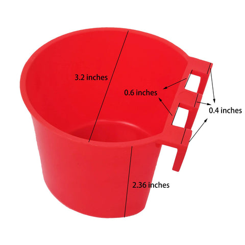 AMZSYLV 8-ounce bird water cups ideal for small pets and birds.