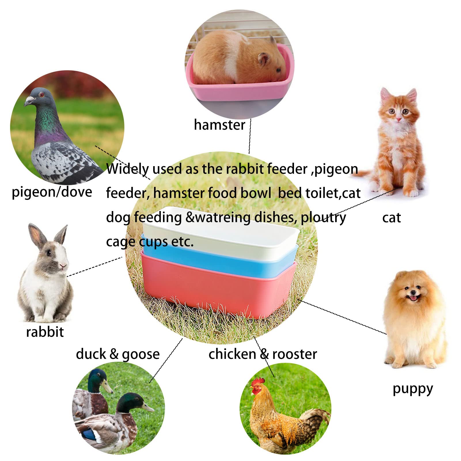 AMZSYLV durable non-toxic plastic bowls resist wear