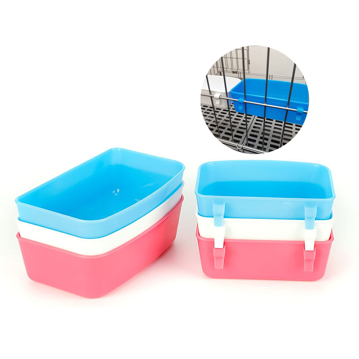 AMZSYLV rabbit feeder waterer 3pc set for coops and cages