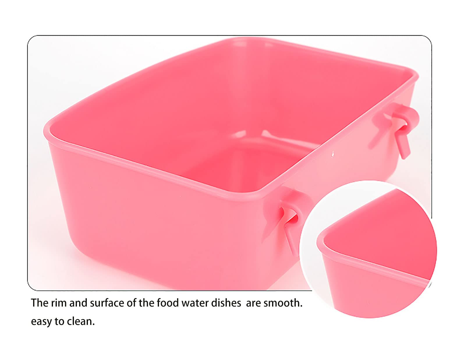 AMZSYLV smooth-edged cage dish for safe handling