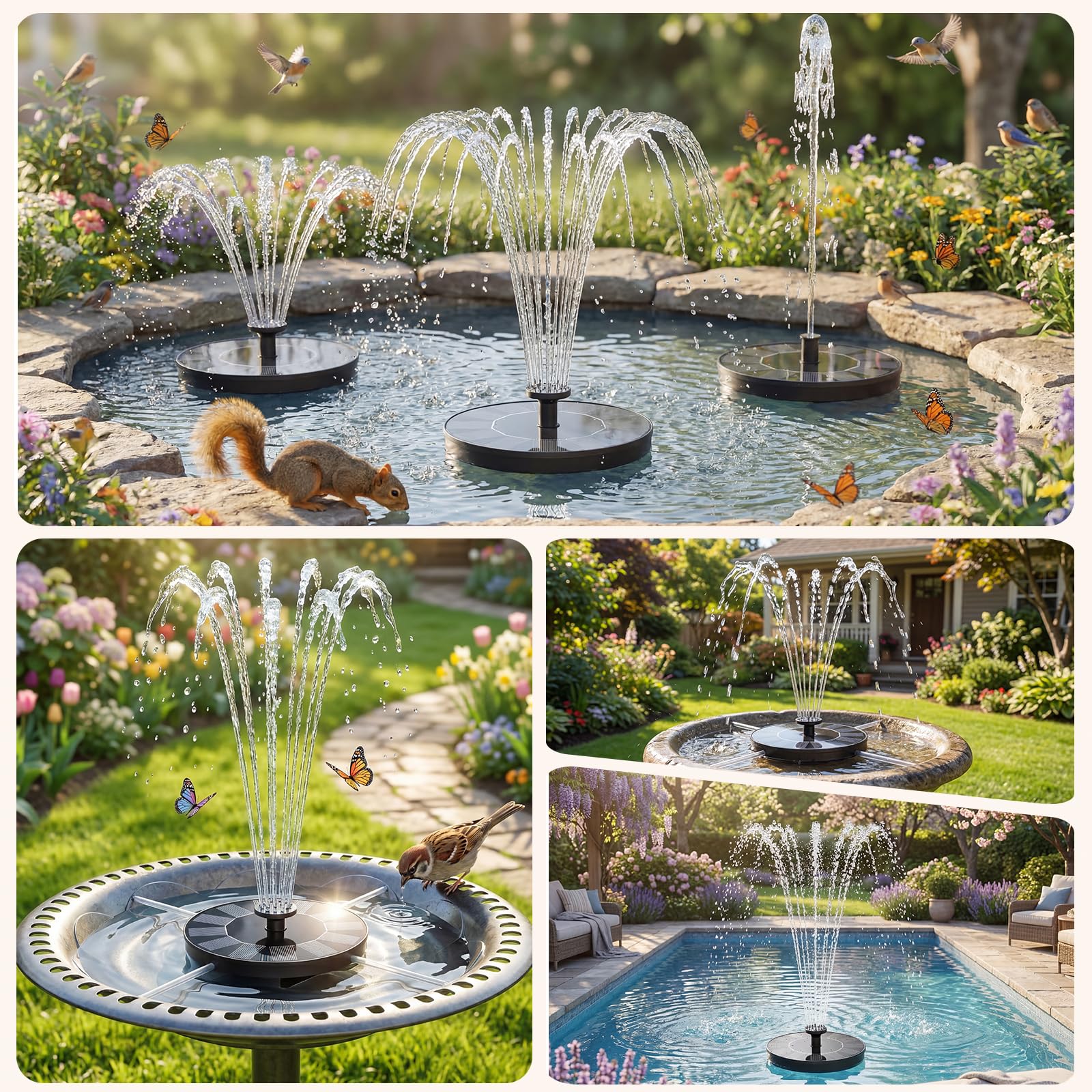 AMZtime outdoor fountain setup for patios and decks.