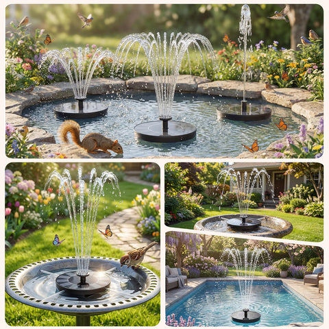 AMZtime outdoor fountain setup for patios and decks.
