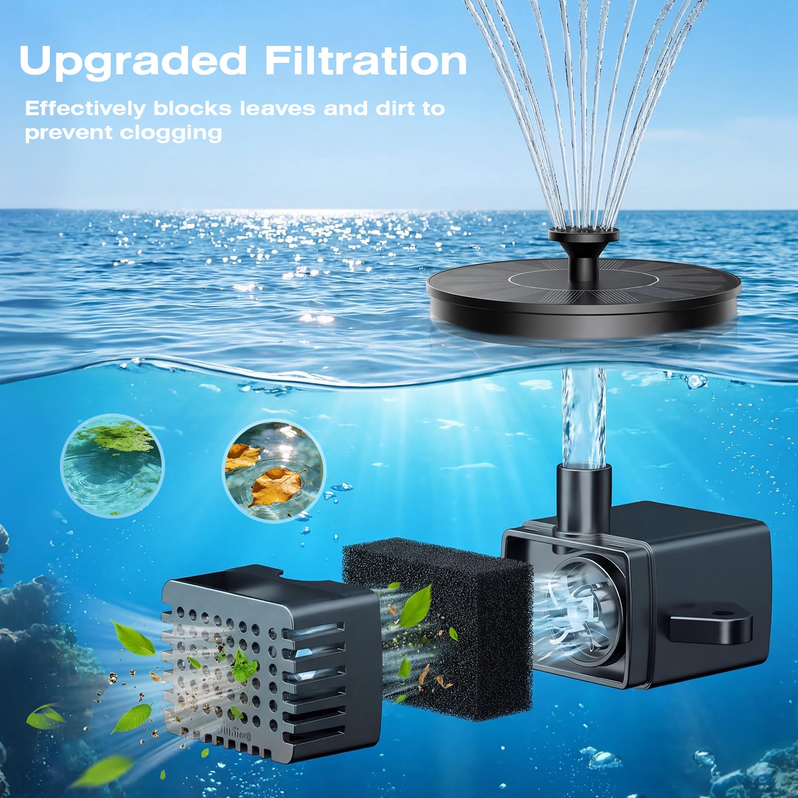 AMZtime pond fountain pump integration for small water bodies.
